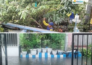 Terima Laporan Banjir, 112 Kolaborasi Bersama PUBMSDA Tanggap Darurat Banjir