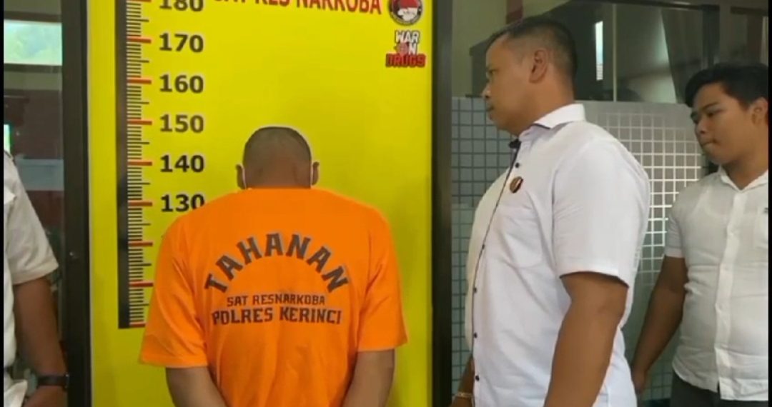 Nekat Tanam Ganja Dikebun, Seorang Petani Desa Sungai Penuh Jambi Diamankan Polisi