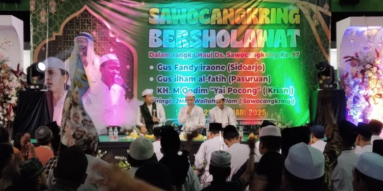 Gema Sholawat Sambut Kedatangan Bulan Suci Ramadhan dan Haul Desa Sawocangkring