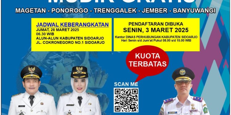 Pemkab Sidoarjo Memberikan Layanan Mudik Gratis