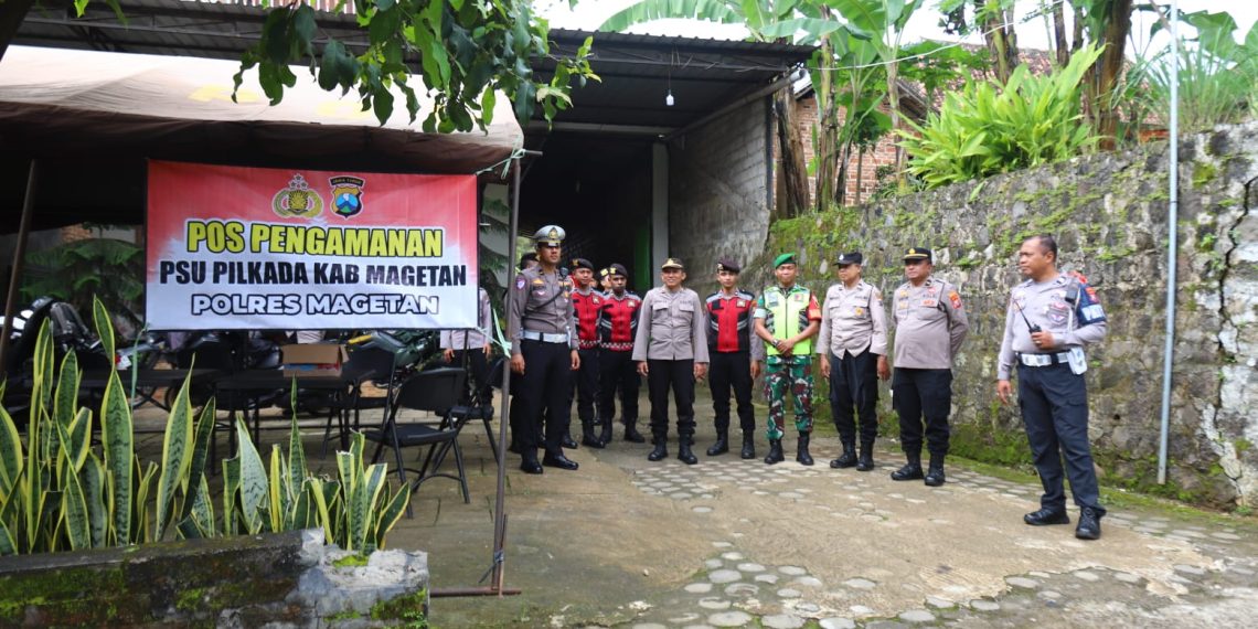 Polres Magetan Siagakan Ratusan Personel dan BKO Brimob untuk Amankan PSU Pilkada Magetan
