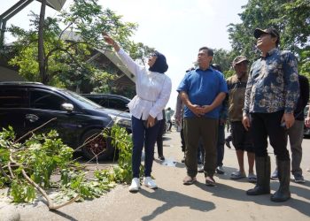 Bupati dan Wakil Bupati Sidoarjo Sidak Banjir serta Dampak Angin Kencang di Terminal 2 Juanda hingga Desa Cemandi