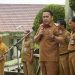 Hari Pertama Masuk Kerja, Bupati Melaksanakan Apel di RSUD Kolonel Abundjani