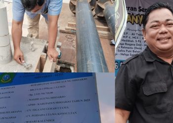 JCW Temukan Besi Proyek Rehab Masjid Agung Sidoarjo Diduga Tak Sesuai Spesifikasi