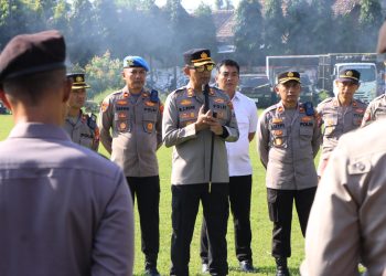 Kapolres Madiun Pimpin Langsung Latihan Dalmas Jelang Pengamanan Mayday 2025