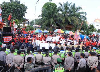 May Day 2025, Polres Madiun Kawal Aksi Damai Hari Buruh Secara Humanis