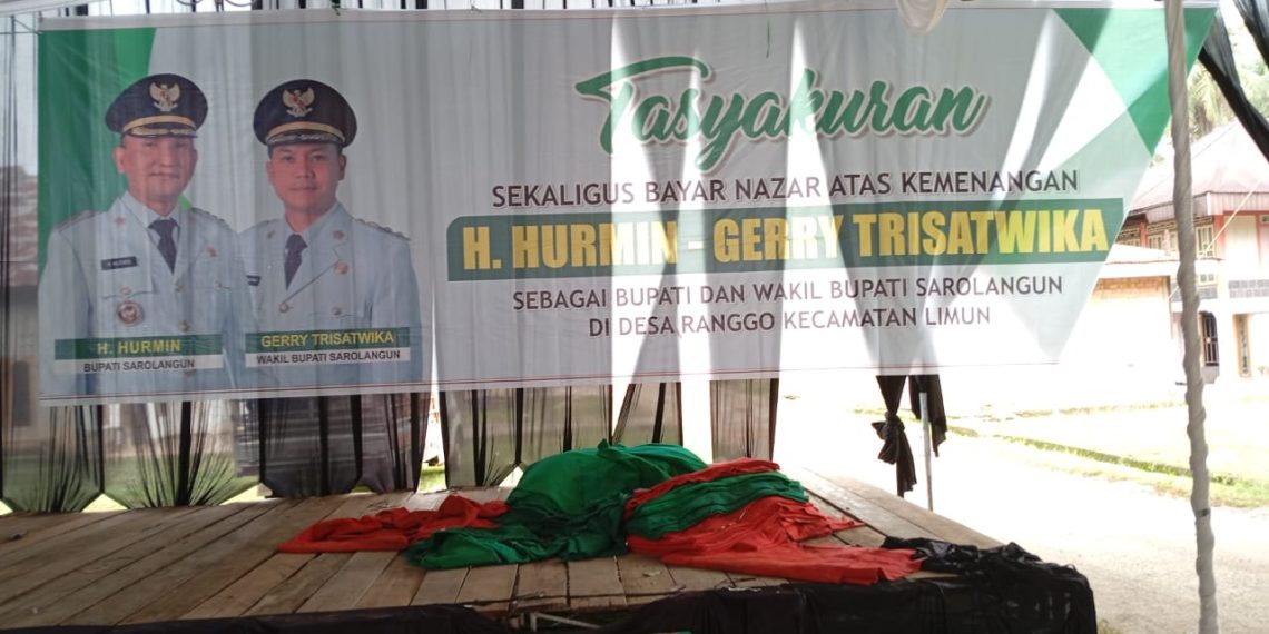 Tim Pemenangan H.Hurmin dan Gerry Trisatwika Melaksanakan Acara Tasyakuran serta Bayar Nazar Atas Kemenangannya