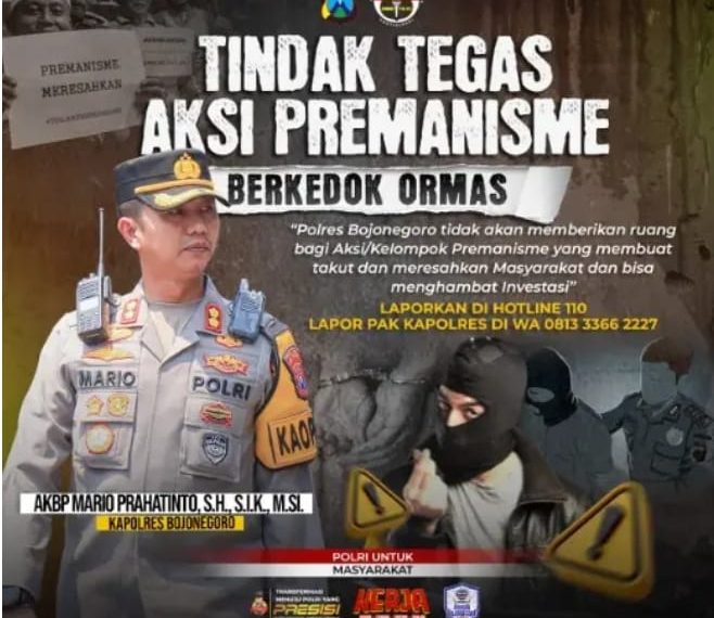 Kapolres Bojonegoro Pastikan Tindak Tegas Segala Bentuk Aksi Premanisme