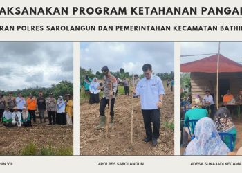 Polsek Bathin VIII Wilayah Polres Sarolangun Bersama Pemerintahan Kecamatan Laksanakan Program Ketahanan Pangan Penanaman Jagung