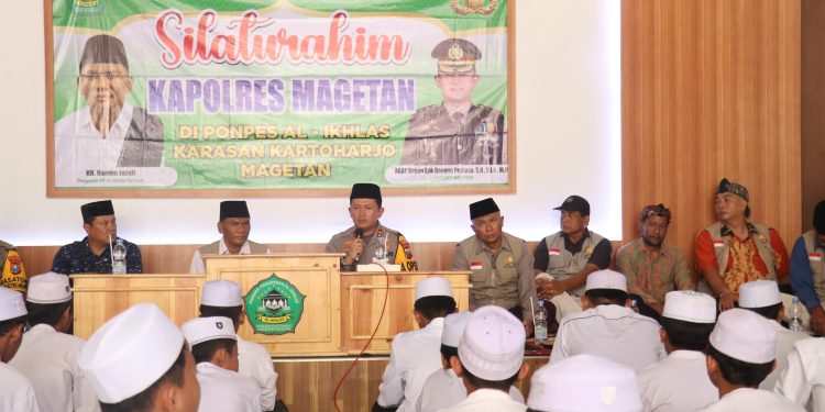 Kapolres Magetan Silaturahmi ke Ponpes Al Ikhlas, Dukung Upaya FKUB Jaga Toleransi Antar Umat Beragama