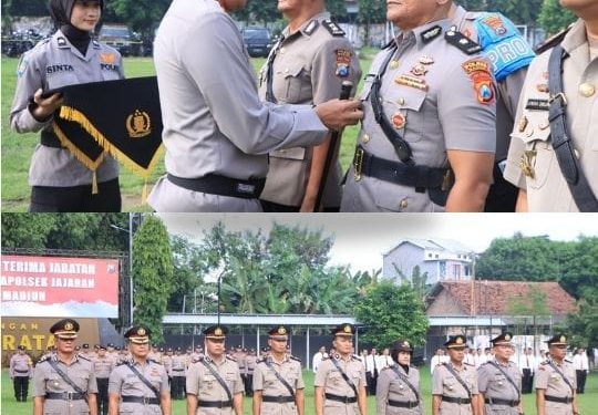 Gelar Sertijab Kabaglog dan Sejumlah Kapolsek, Kapolres Madiun: Komitmen Pelayanan Terbaik Masyarakat
