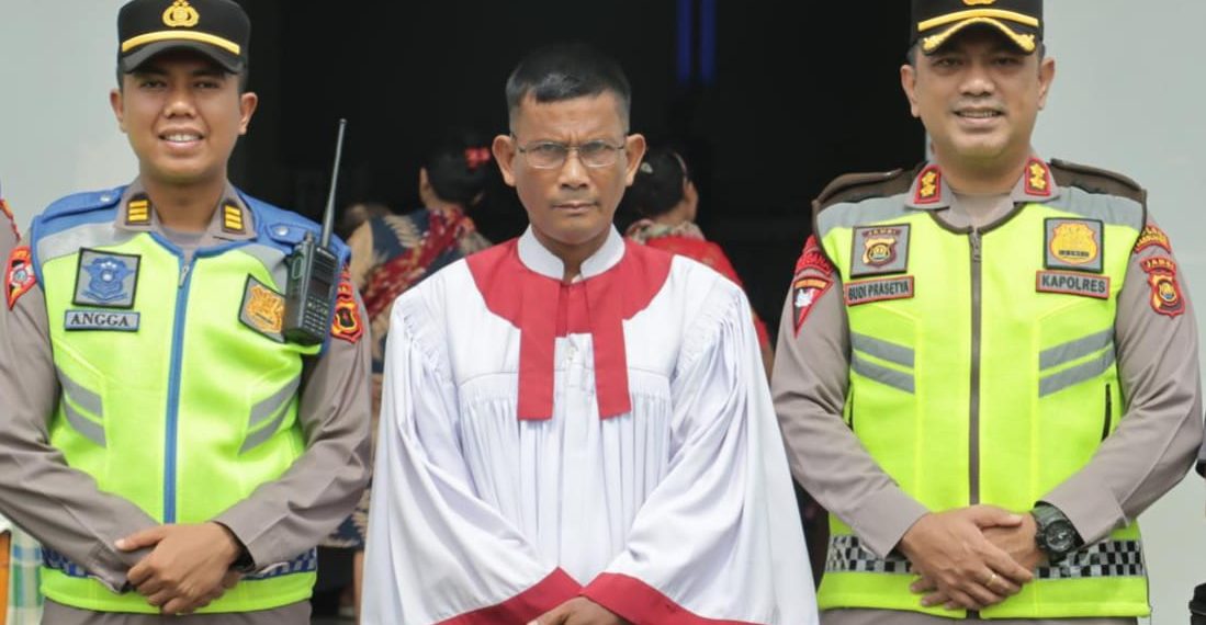 Kapolres Sarolangun Pantau Pengamanan Gereja saat Ibadah Kenaikan Yesus Kristus