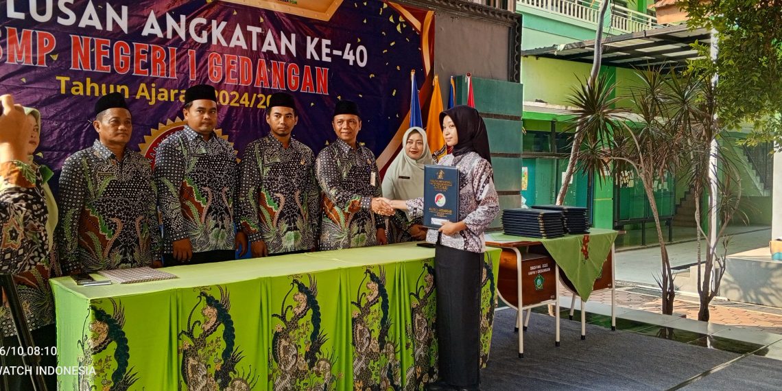 SMP Negeri 1 Gedangan Luluskan Siswa Angkatan ke-40 TA 2025, Yang  Unggul,Prestasi dan Berkarakter