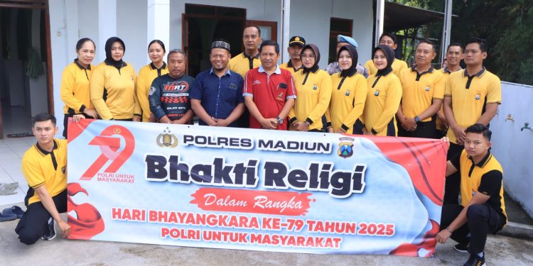 Hari Bhayangkara ke-79, Polres Madiun Perkuat Toleransi Lewat Bhakti Religi
