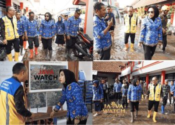 Wabup Mimik Idayana Sidak ke Lokasi Banjir di SMPN 2 Tanggulangin