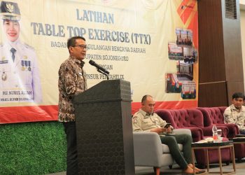 Perkuat Kesiapsiagaan, Bupati Bojonegoro Hadiri Simulasi Kebencanaan Kegagalan Teknologi Industri