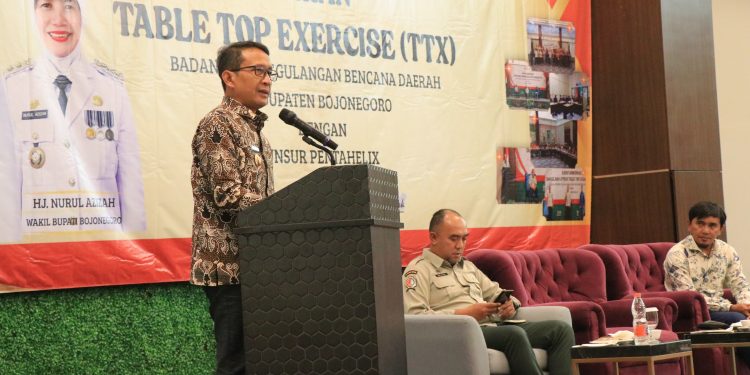 Perkuat Kesiapsiagaan, Bupati Bojonegoro Hadiri Simulasi Kebencanaan Kegagalan Teknologi Industri