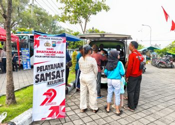 Caruban Fun Day (CFD) Hari Bhayangkara ke 79, Ratusan Masyarakat Manfaatkan Pelayanan Polres Madiun