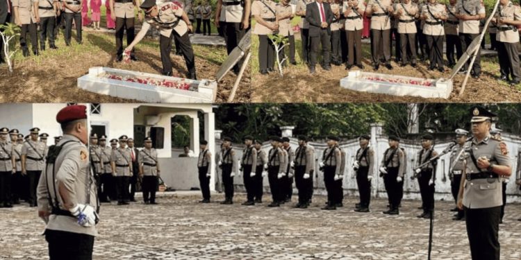 Jelang HUT Bhayangkara Ke-79, Kapolres Sarolangun Ziarah ke TMP Satria Bhakti