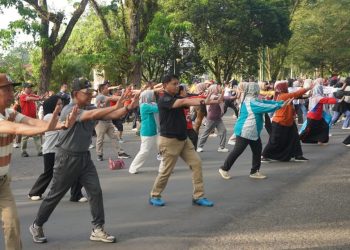 Pegawai Pemkab Merangin Semangat Ikuti Senam Jumat Sehat