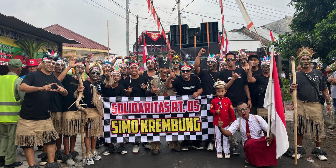 Karnaval Karang Taruna Simorowo, Desa Mojoruntut Meriahkan HUT RI ke-80 dengan Nuansa Kebhinekaan