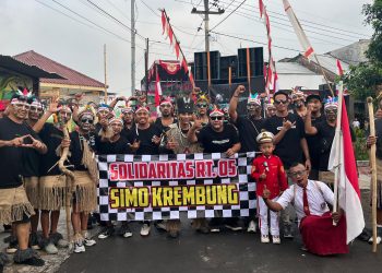 Karnaval Karang Taruna Simorowo, Desa Mojoruntut Meriahkan HUT RI ke-80 dengan Nuansa Kebhinekaan