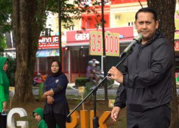 Senam Merangin Sehat,Bupati H M Syukur Tekankan Pentingnya Disiplin