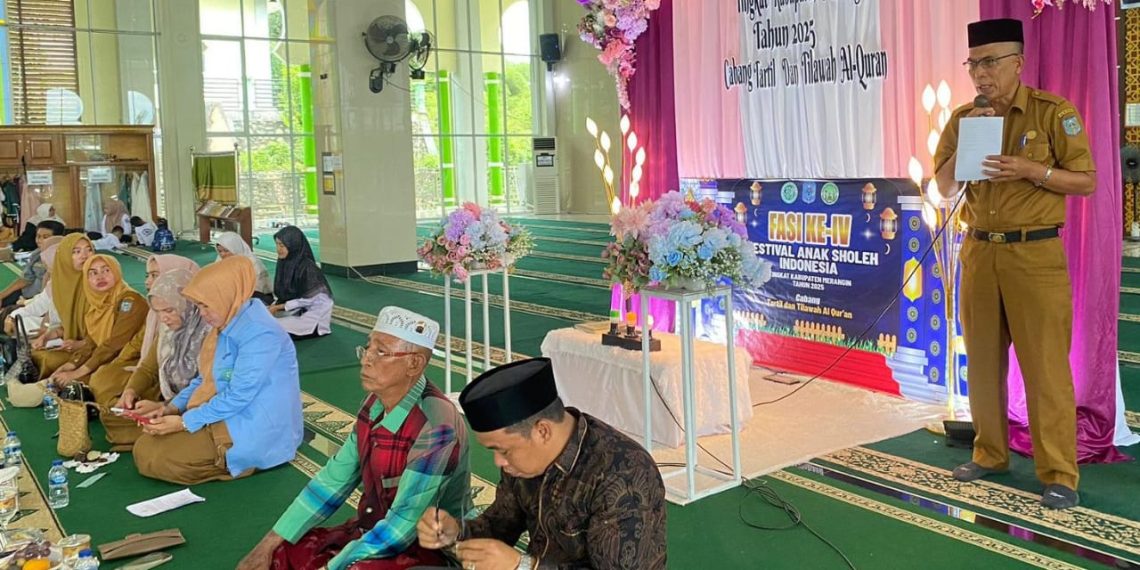 Bupati Merangin Membuka FASI ke-4 Tahun 2025 Cabang Tartil dan Tilawah Al Quran