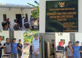 Wabup Sidoarjo Renovasi Tiga RTLH di Balongbendo Gunakan Dana Pribadi