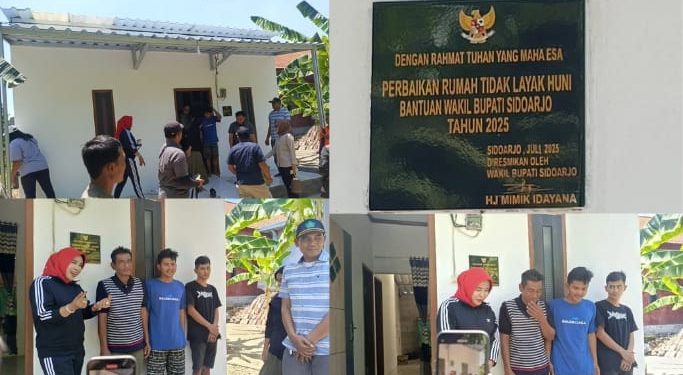 Wabup Sidoarjo Renovasi Tiga RTLH di Balongbendo Gunakan Dana Pribadi