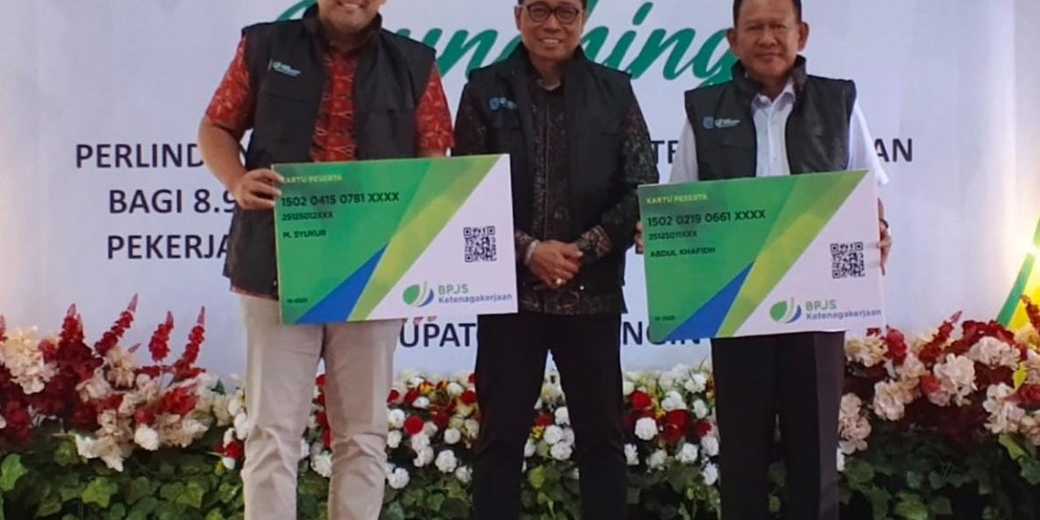 Bupati H. M. Syukur Tunaikan Janji, Luncurkan Perlindungan JSK bagi 8.901 Tenaga Kerja di Merangin