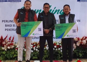 Bupati H. M. Syukur Tunaikan Janji, Luncurkan Perlindungan JSK bagi 8.901 Tenaga Kerja di Merangin
