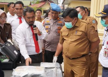 Pj Sekda Merangin Saksikan Pemusnahan Barang Bukti Narkoba Jenis Sabu