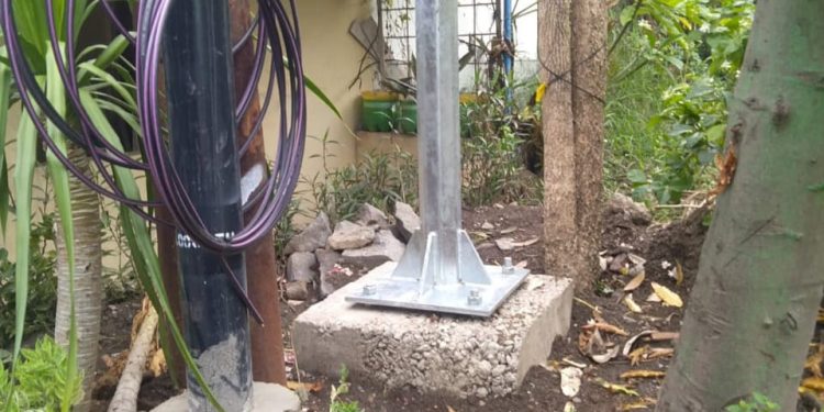 Mutu Beton Diduga di Bawah Standar, Dudukan Tiang PJU di Sidoarjo Ditemukan Berongga