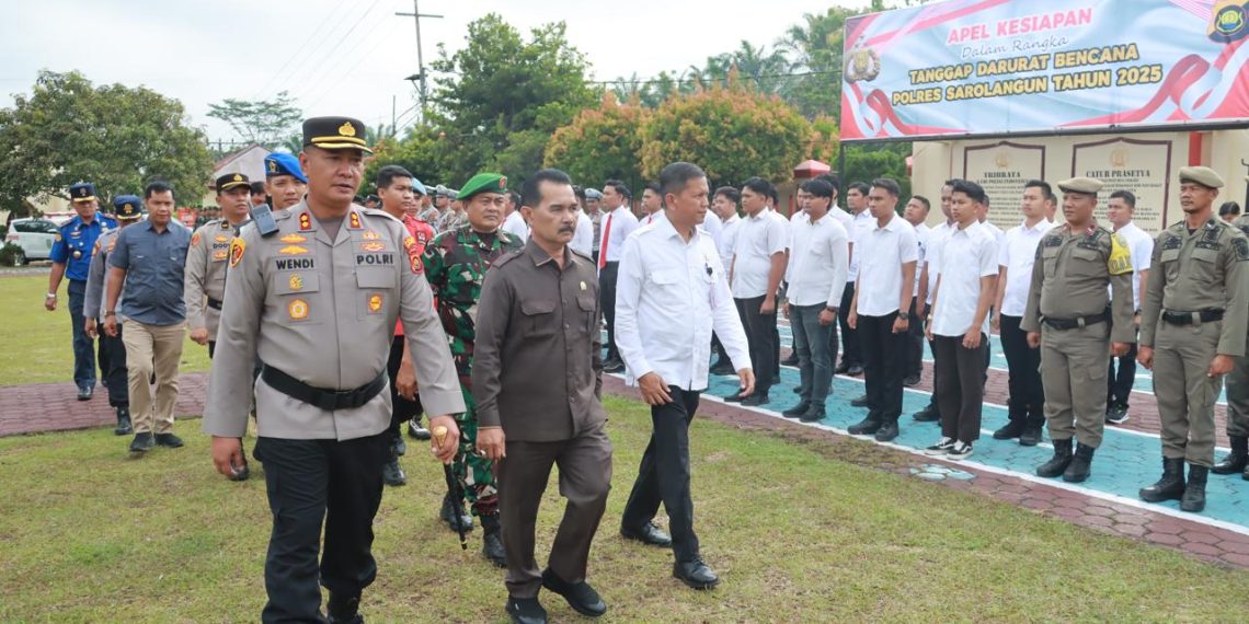 Polres Sarolangun Gelar Apel Kesiapsiagaan Tanggap Darurat Bencana Hidrometeorologi 2025
