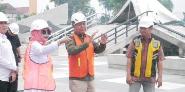 Wabup Sidoarjo Kembali Sidak Progres Pengerjaan Revitalisasi Alun-alun Sidoarjo