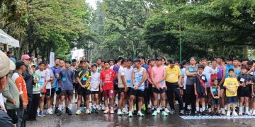 Bupati H M Syukur Launching Car Free Day Merangin, Wabup H A Khafid dan Sekda Zulhifni Lepas Lari 5K