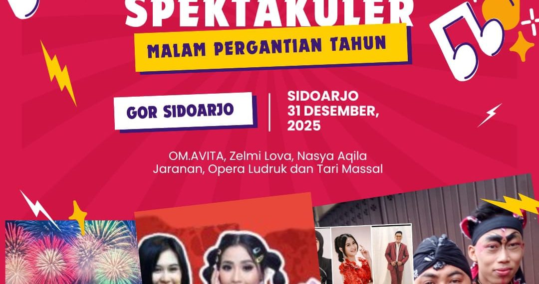 Lima Tahun Vakum, Malam Tahun Baru Sidoarjo Kembali Digelar dengan Nuansa Budaya dan Kebersamaan