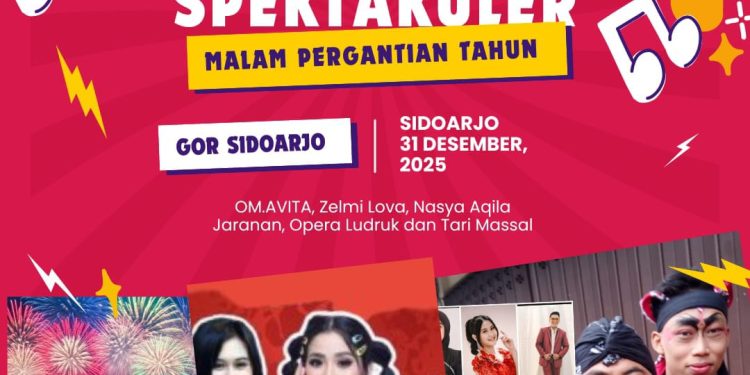 Lima Tahun Vakum, Malam Tahun Baru Sidoarjo Kembali Digelar dengan Nuansa Budaya dan Kebersamaan