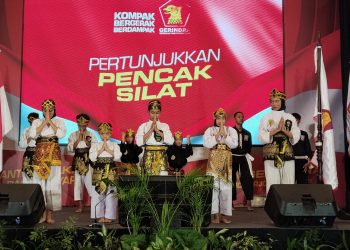 Atraksi Pencak Silat Tegaskan Semangat Persatuan di Pelantikan PAC Gerindra Sidoarjo